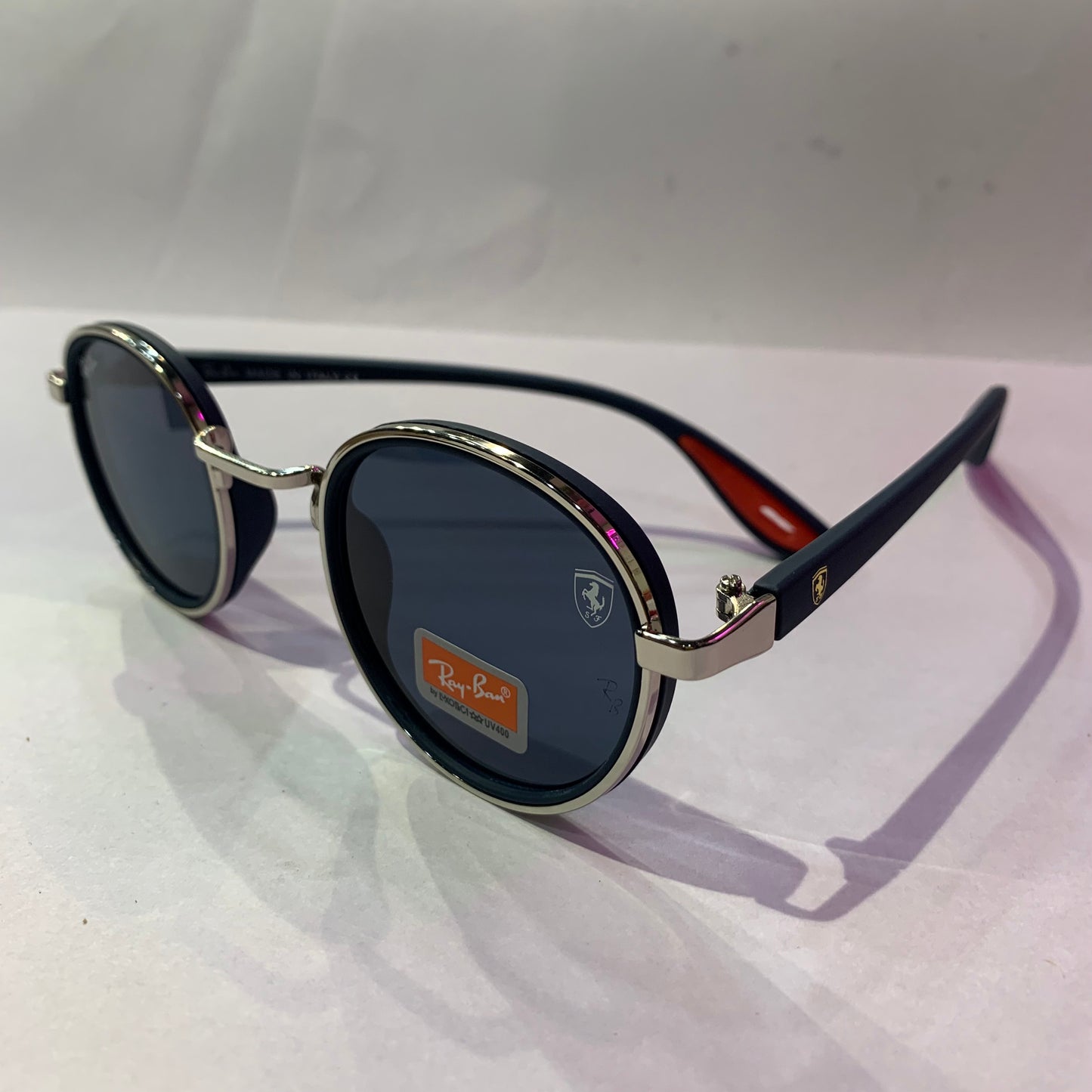 Rb Ray Yar Blue Silicone Frame Black Shade Unisex Sunglass RB7285 56 18 138