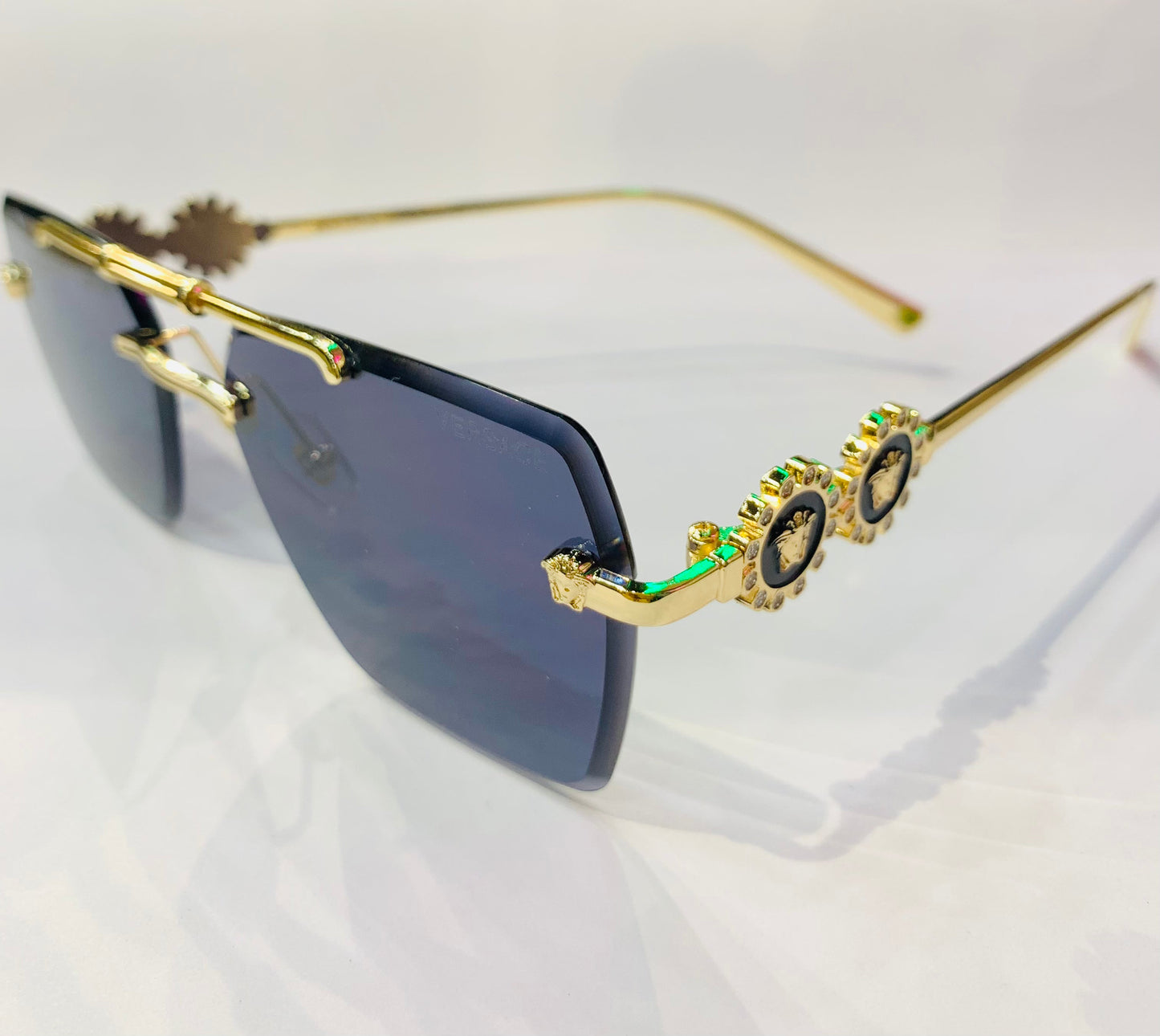 REV Frameless Golden Stick Black Shade sunglass 3095 60 15-141