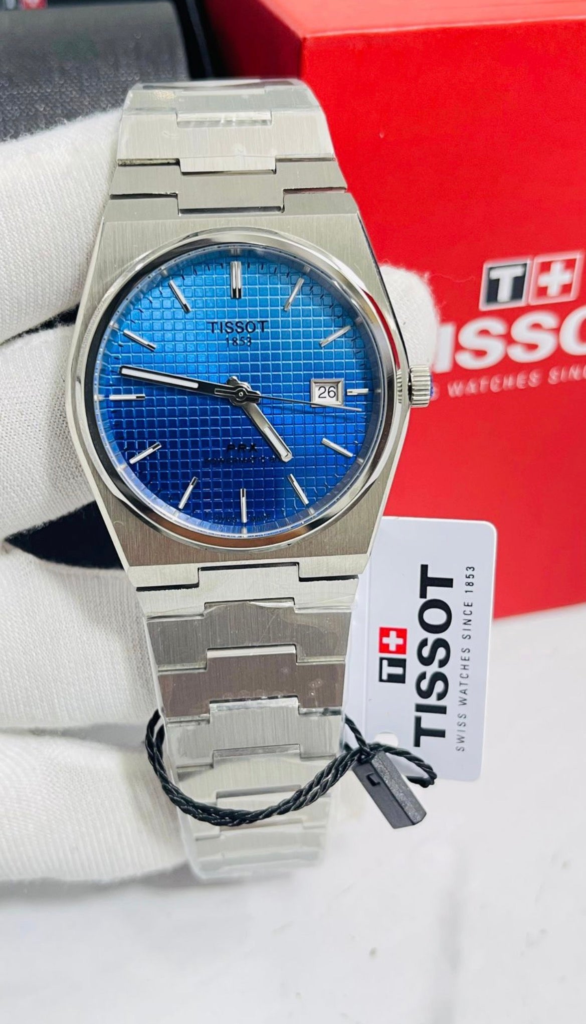 Sit Prx Silver Chain Gradient Blue Dial Japanese Machinery Men Watch 901605