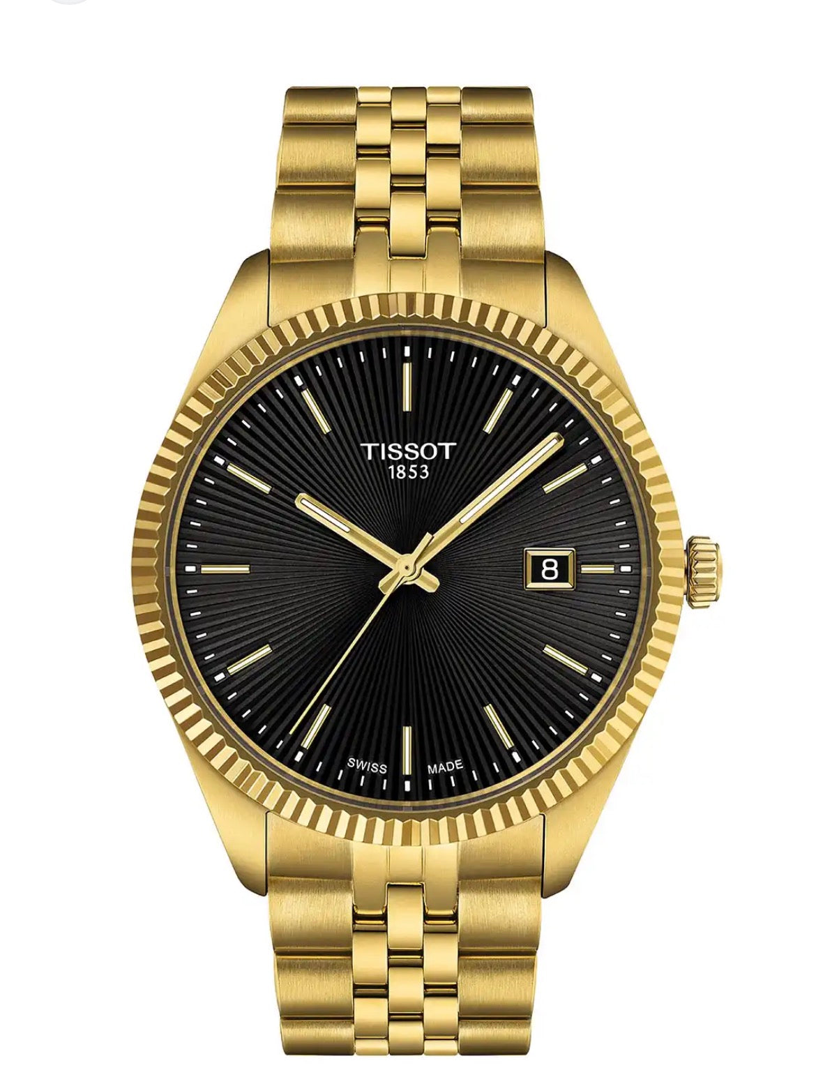 SIT TIS Black Colour Gold Chain Date Working Mens Watch 990620