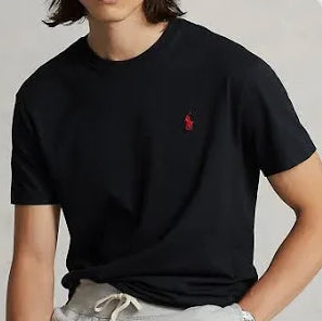 LOP Black Color Plain Single Logo Premium Quality Tshirt 88807