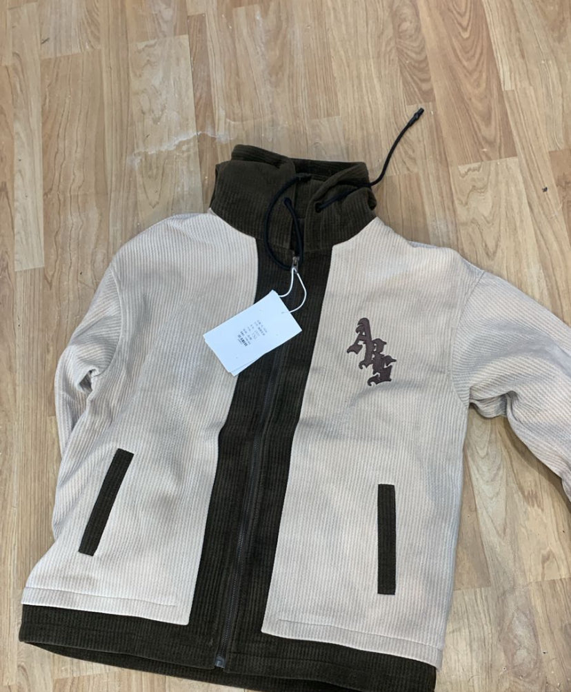 Korean Jacket Hoodie Zipper Beach Brown ARS 2333