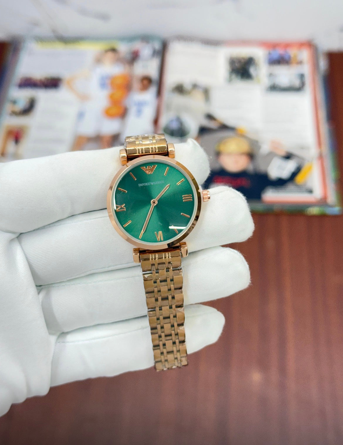 Mra Copper Chain Green Dail Ladies Watch 990011