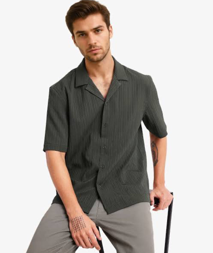 RAZ Self Design Casual Grey Shirt G2002