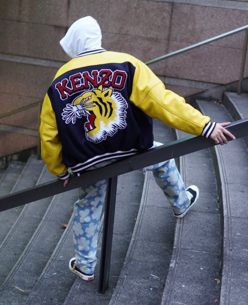 NEK Black Colour With Front Back Embroidery Premium Quality Varsity Jacket 90953