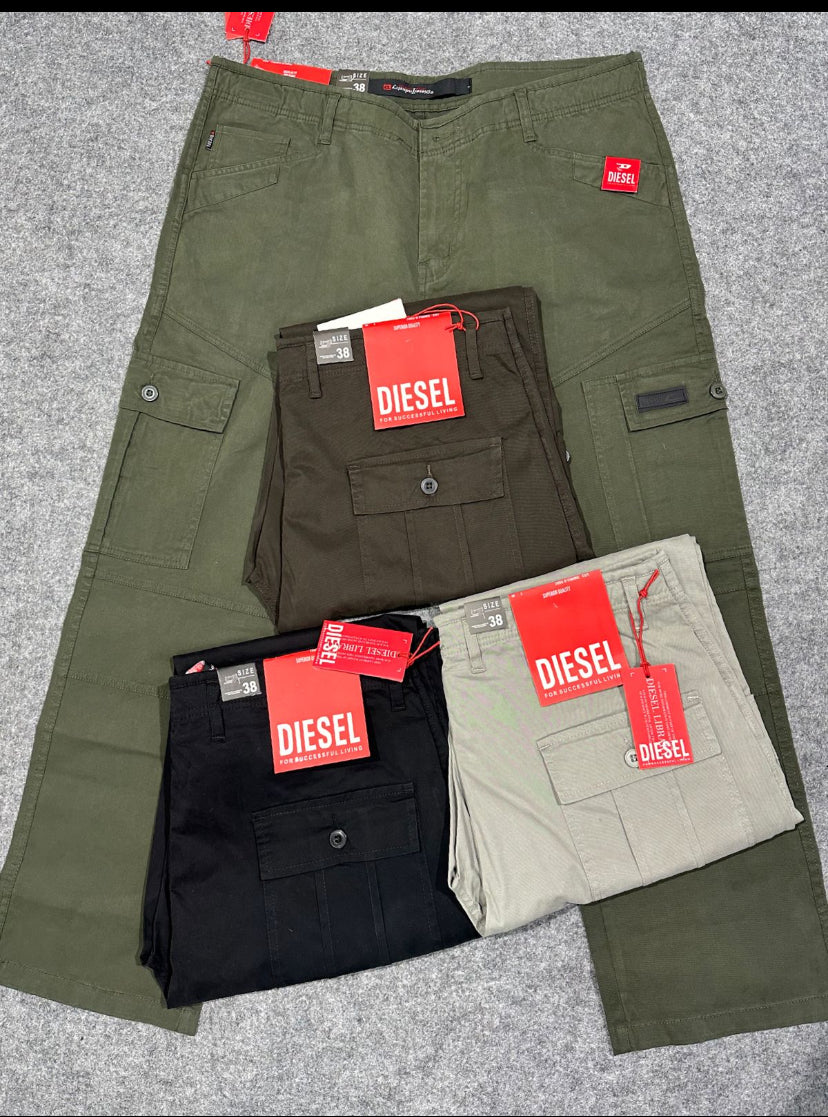 EID Olive Green Colour With Four Pocket Premium Quality Cargo Pants 8386