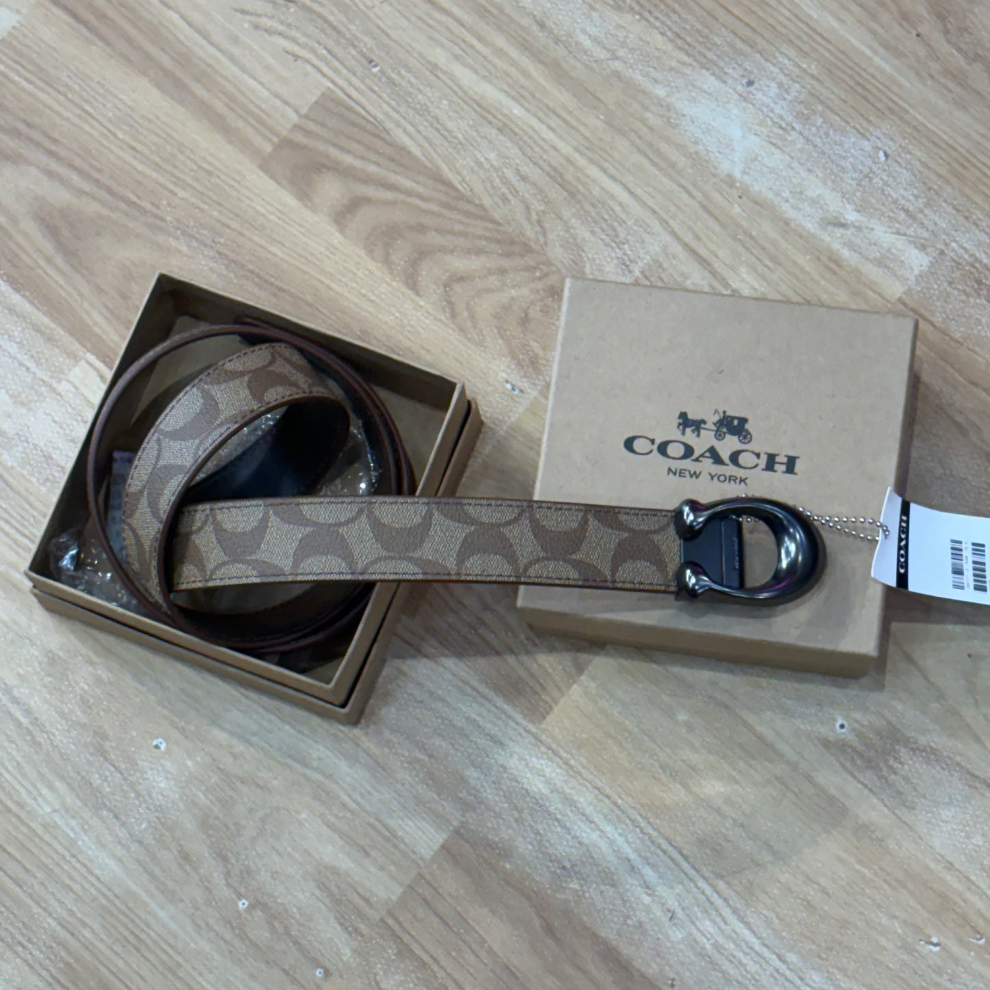 AOC Brown Colour With Graise Black Glossy Buckle Men’s Belt H3004