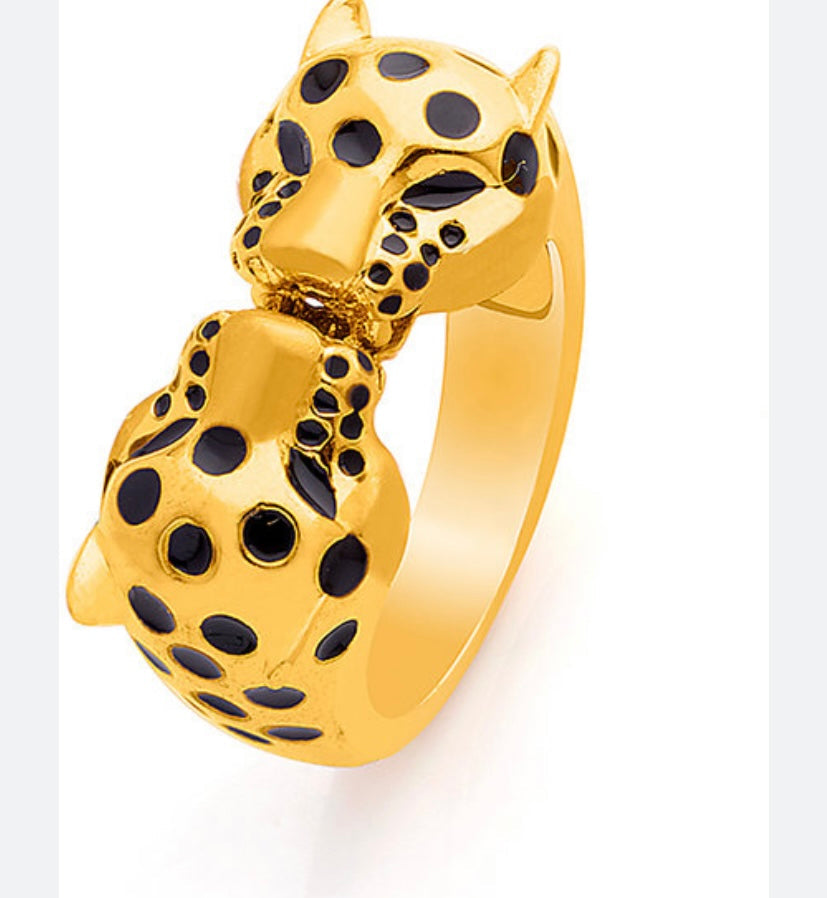 Gold Black Color Stainless Steel Premium Quality Men’s Ring 50337