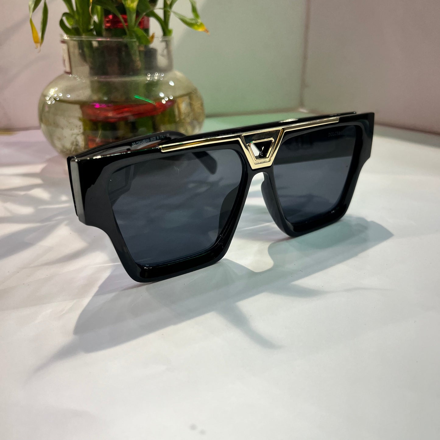 Lod Black Frame Black Shade Heavy Quality Sunglass DG50115915145
