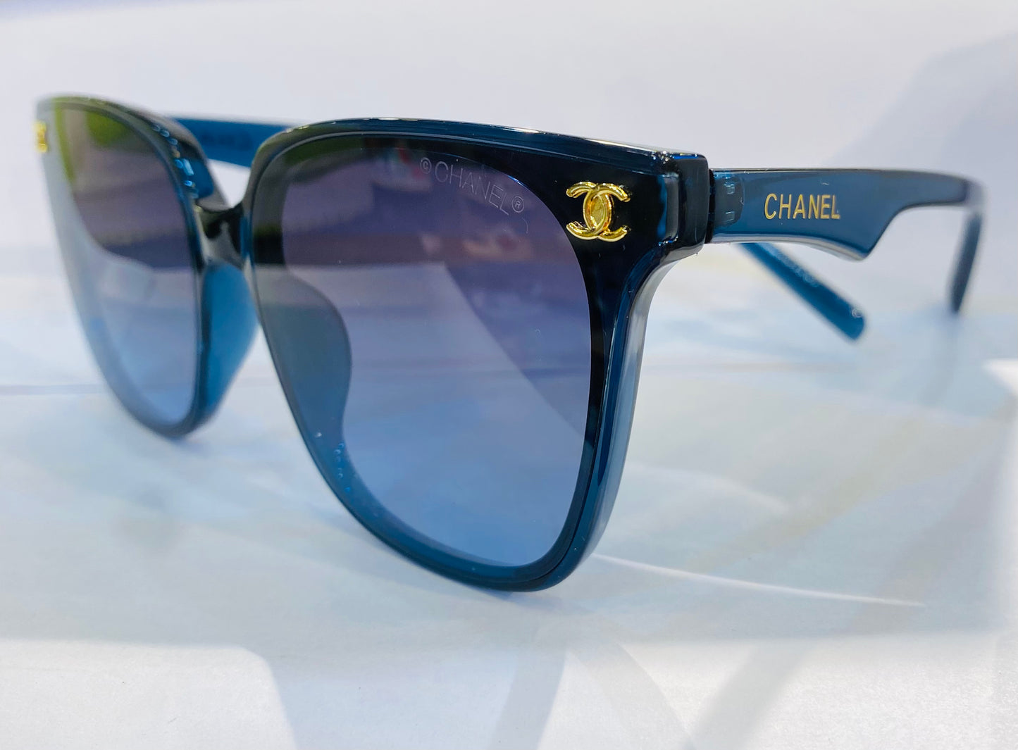 AHC Blue Frame Blue Shade Premium Quality Unisex Sunglass 36236 58 17-146