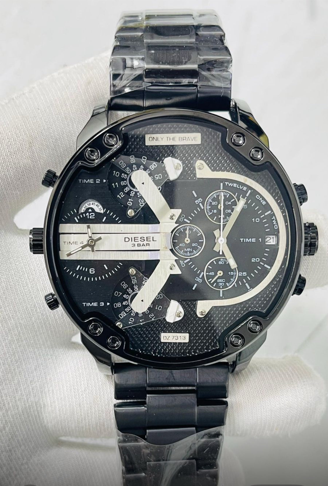 Eid Black Chain Black Silver Big Dial Heavy Machinery Men watch 990259