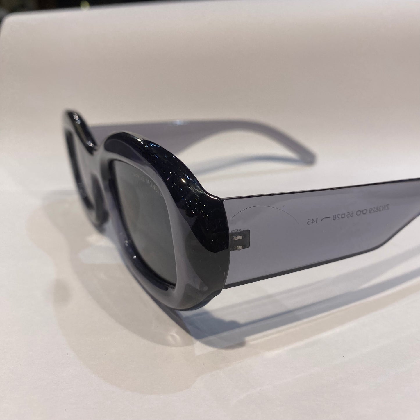 NEG Black Frame Black Shade Unisex Sunglasses 3829 55 28 145