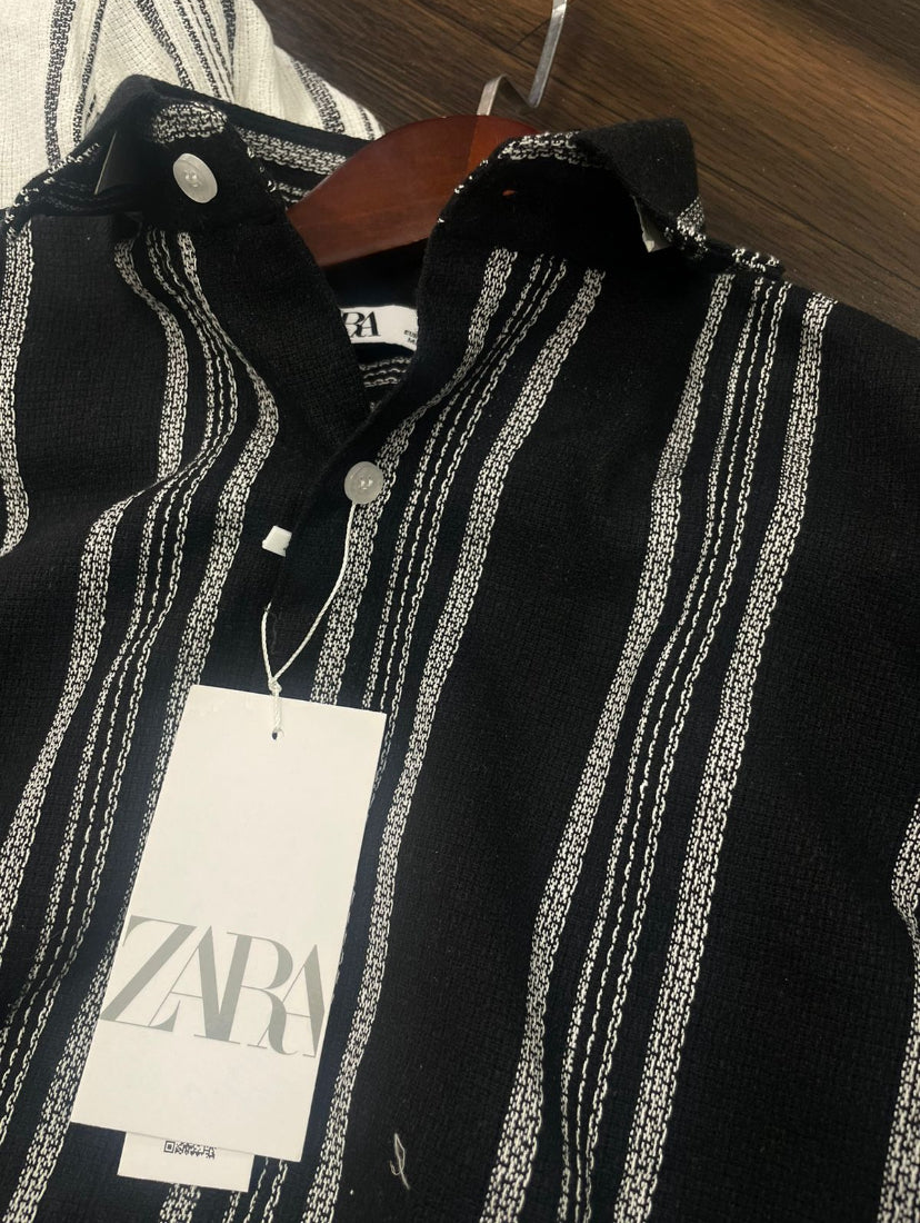 RAZ shirt Black Colour White Checks 80889