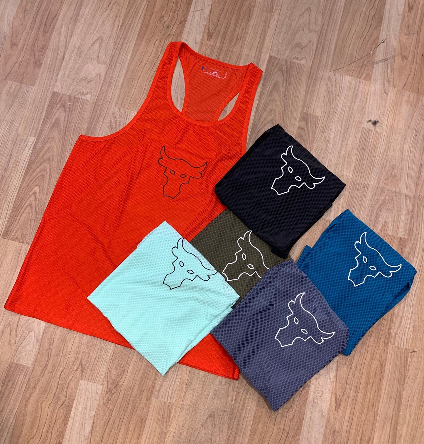 UND Sea Green Colour Front Print Premium Quality Gym Sando Vest 77504