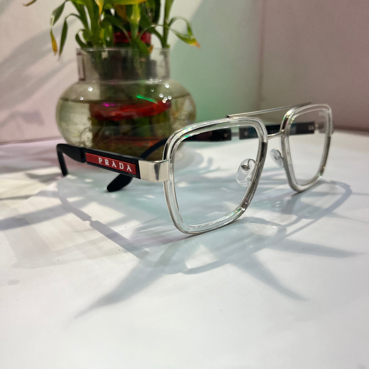 Arp Silver Frame Transparent Shade Heavy Quality Sunglass 880795216142  