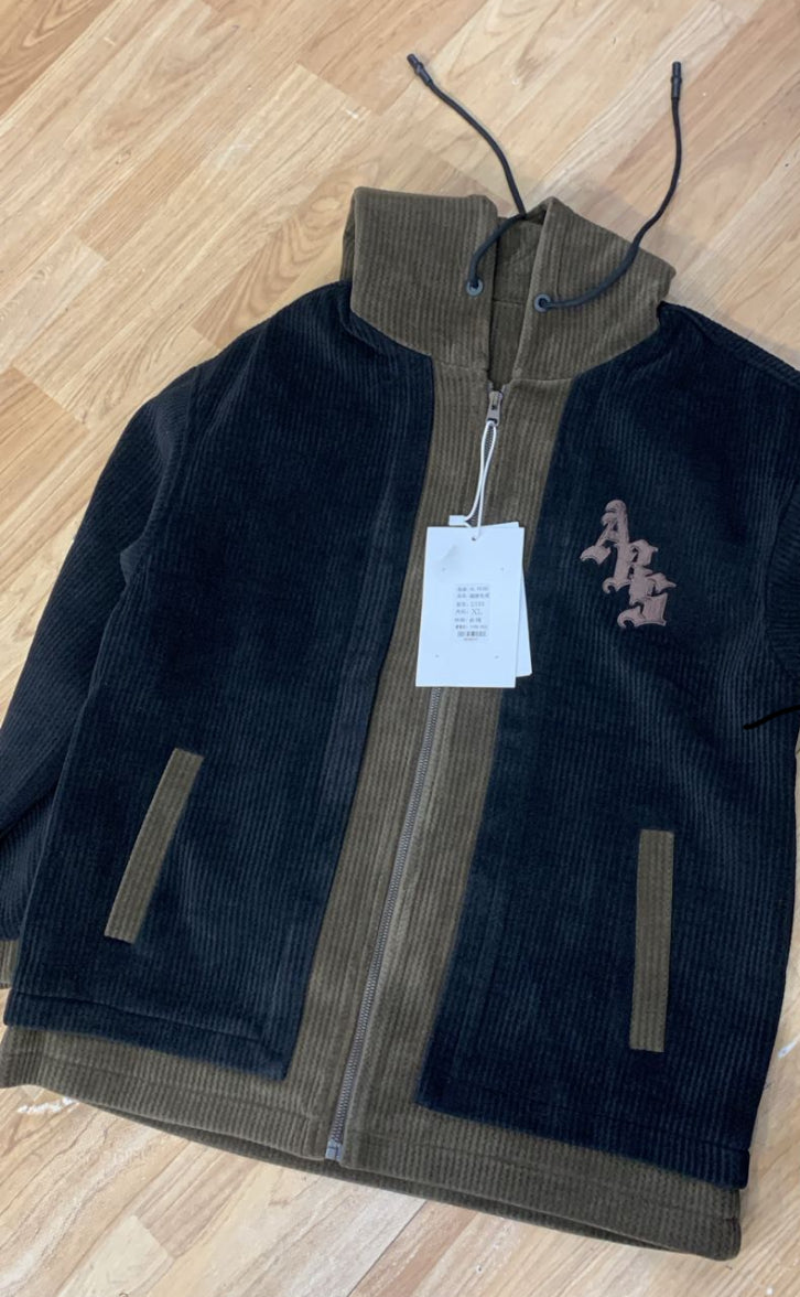Korean Jacket Hoodie Zipper Black Brown ARS 2334