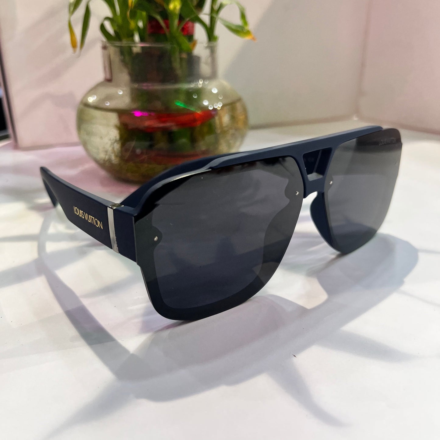 Uol Blue Frame Black Shade Heavy Quality Sunglass white Y2036511143C2