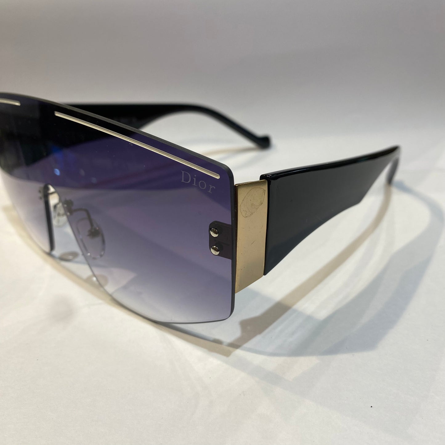 OID Frameless Smoky Black Shade Black Stick Unisex Sunglasses 21038 53 19 138