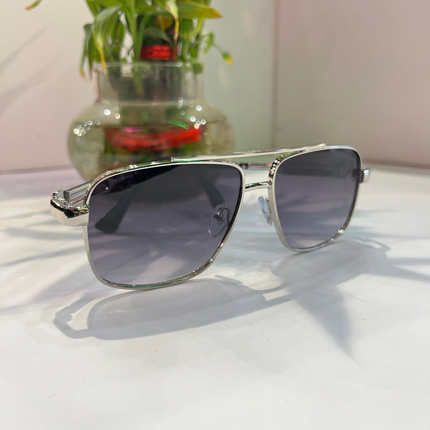 Uol Silver Frame Black Shade Heavy Quality Sunglass 51514819130 