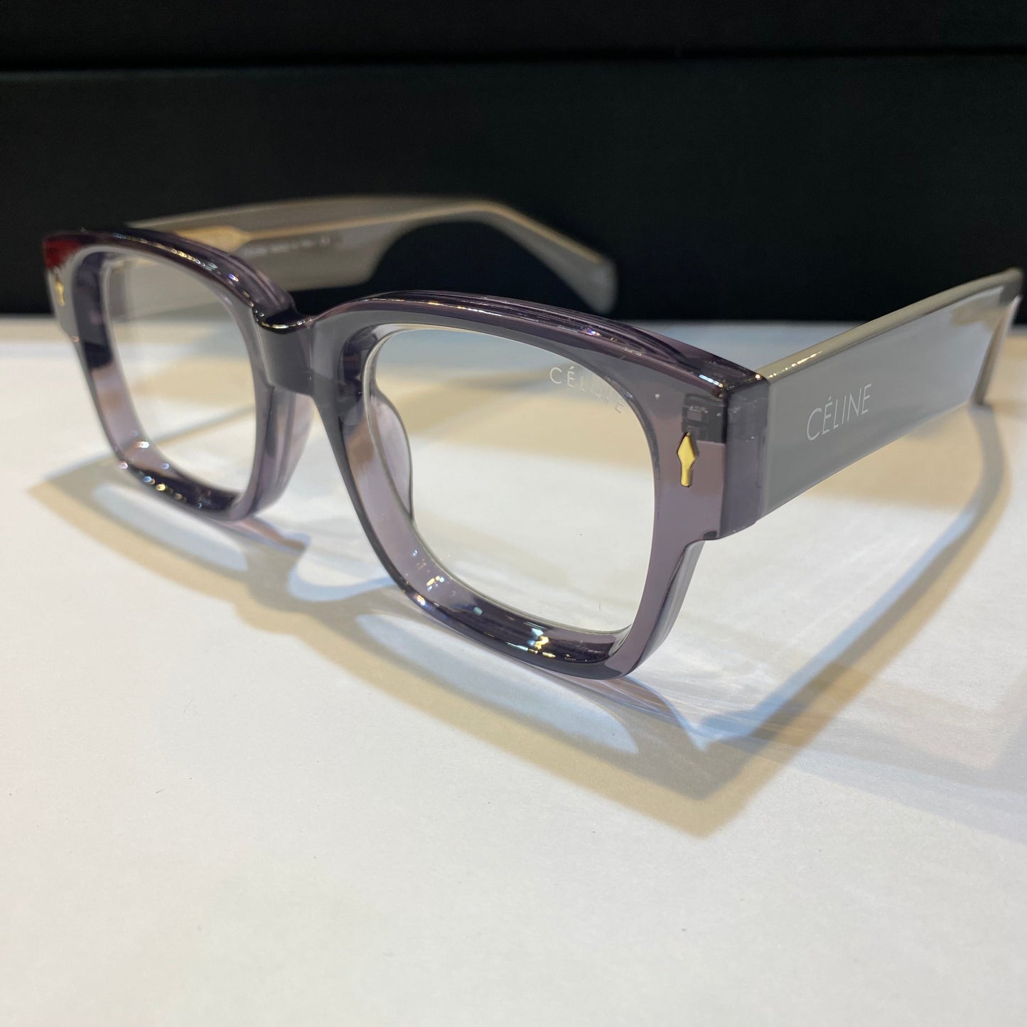 LEC CEL Purple Gray Frame White Shade Unisex Sunglass 97003 50 21 148 C8