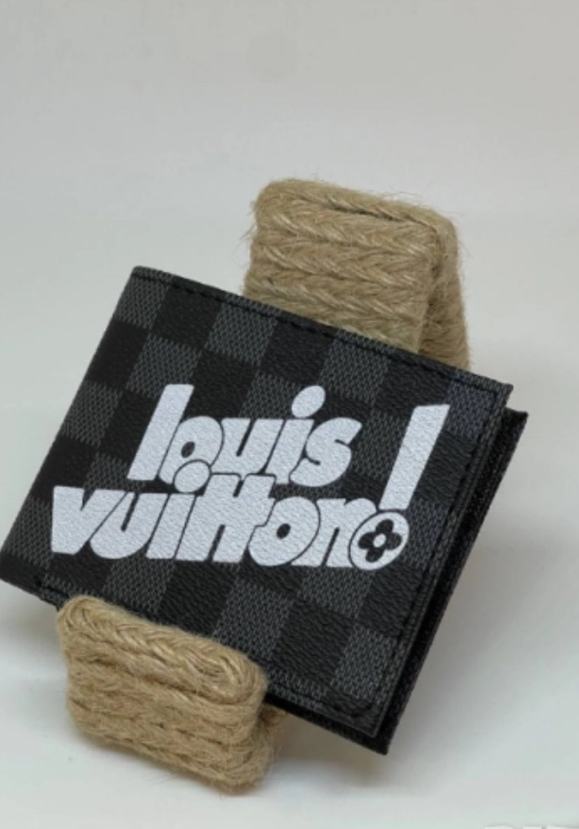 UOL Black Check With White Print Imported Men’s Wallet 990153