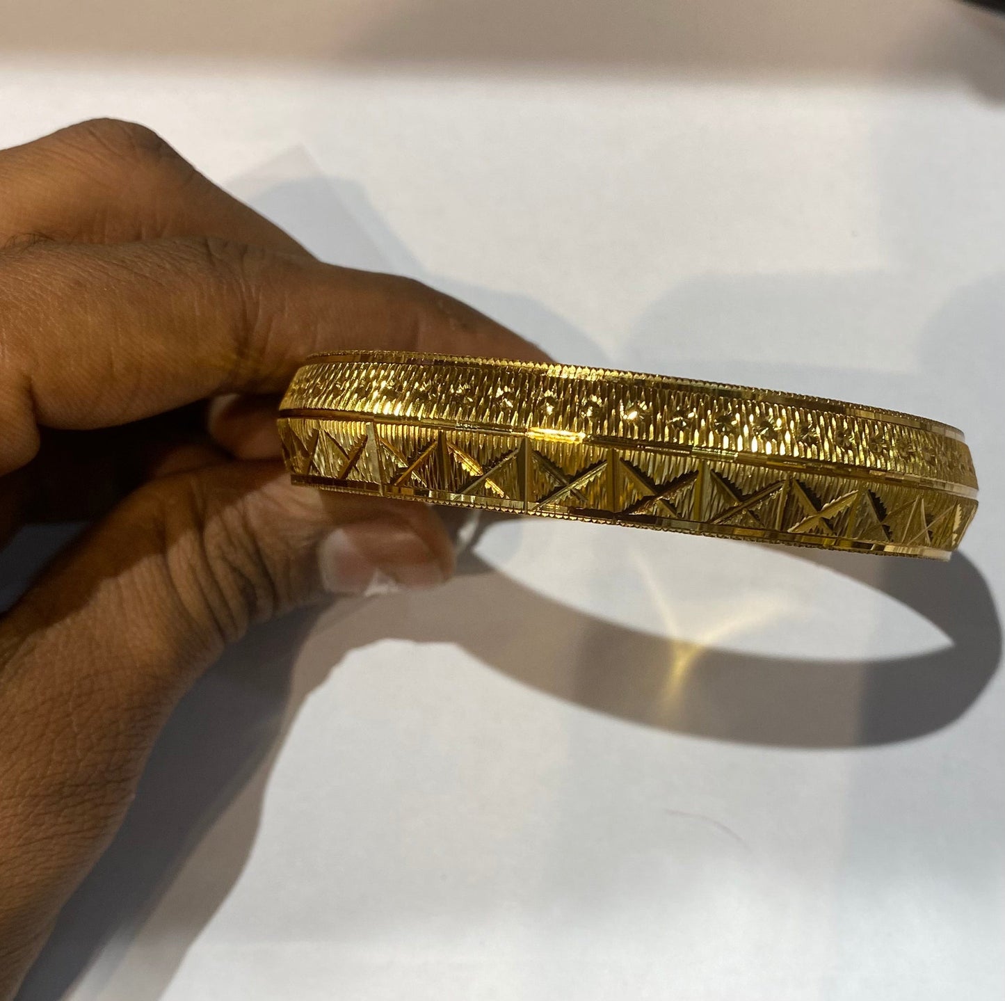 Gold Colour Premium Quality Unisex Kada 54304