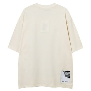 LOVE YOU Cream Colour With Front Love Print Premium Quality Cotton Drop Shoulder Tshirt 63664