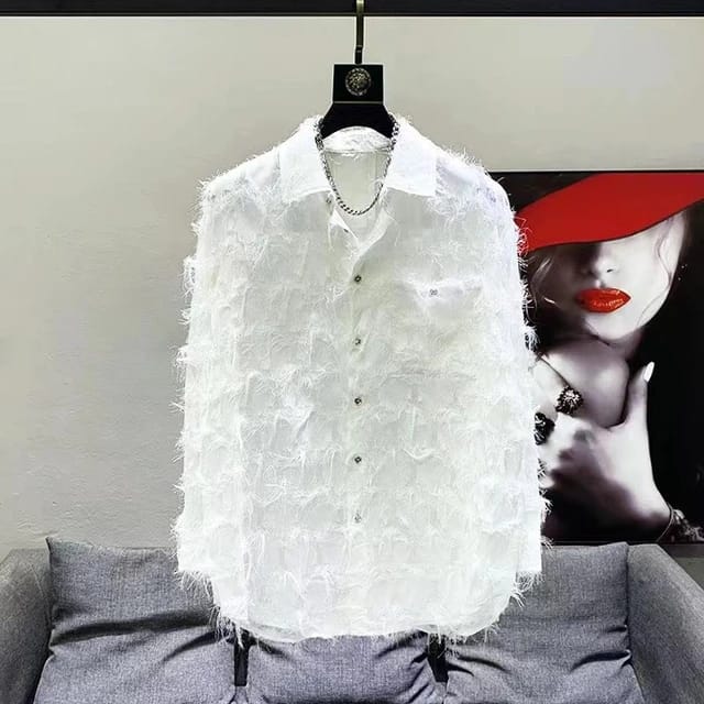 White Colour With Transparent Premium Quality Shirt 63671