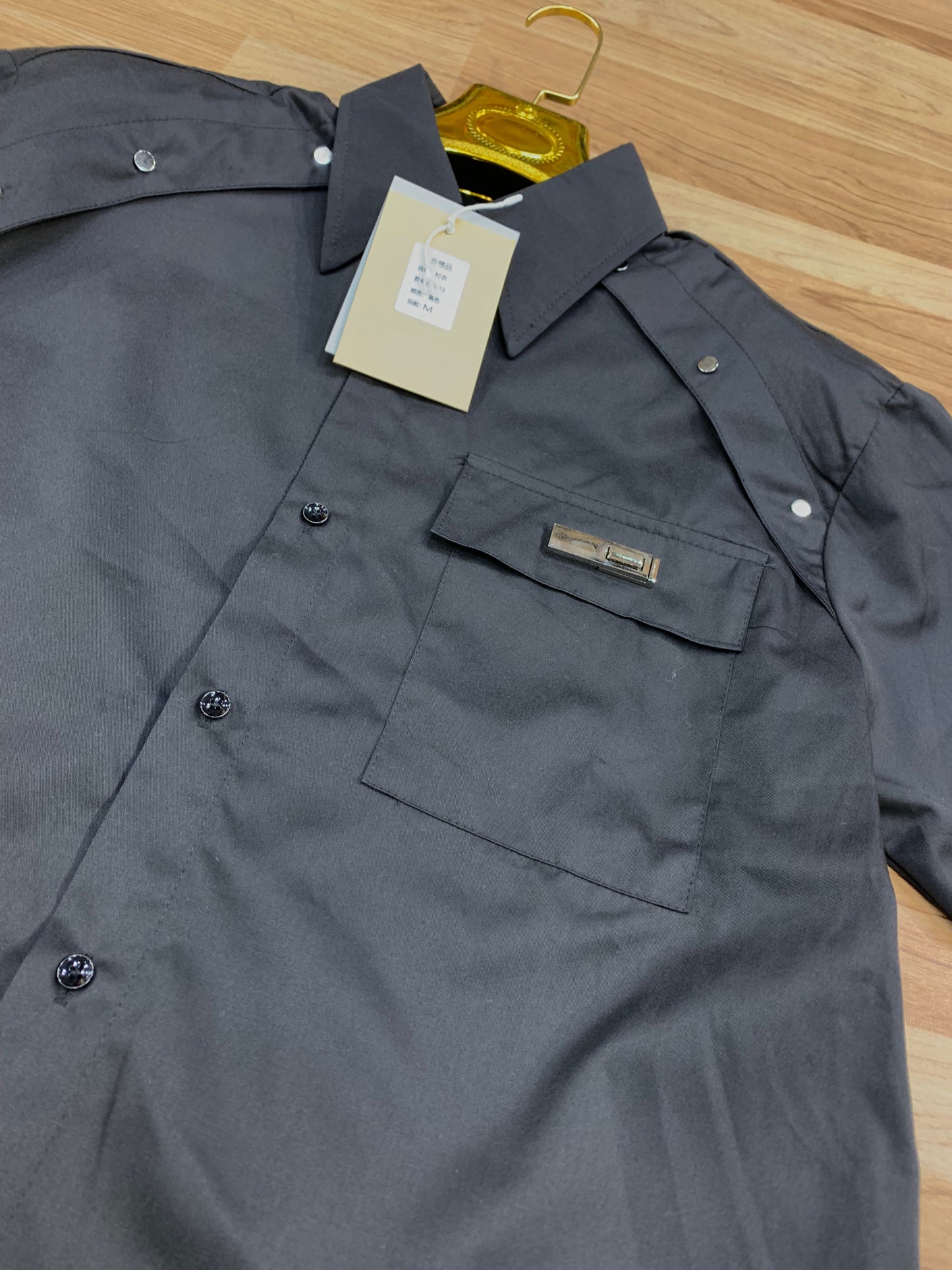 GUF Black Colour Premium Quality Oversized Drop Shoulder Half Sleeve Shirt 63677