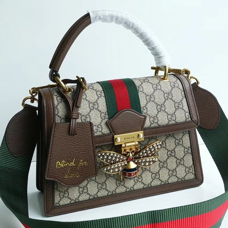 CUG Brown Colour With Bee Lock Small Hand Bag 476541