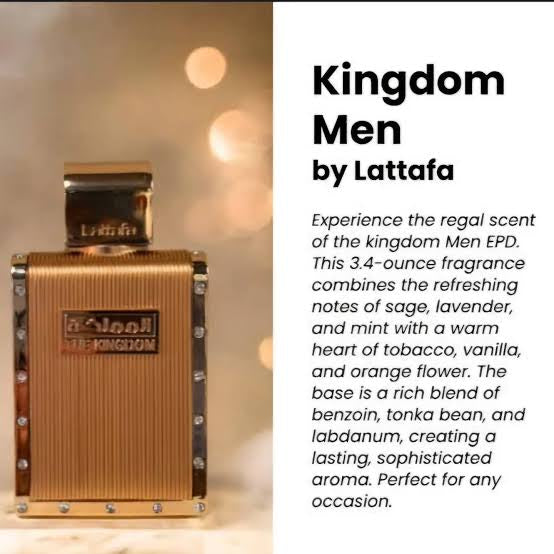 Lattafa The Kingdom for Him Eau de Parfum for Men