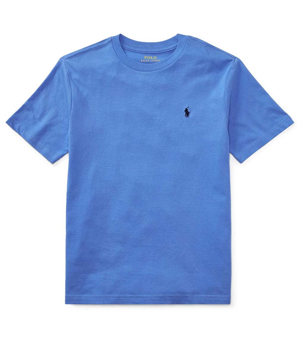LOP Blue Color Plain Single Logo Premium Quality Tshirt 88810