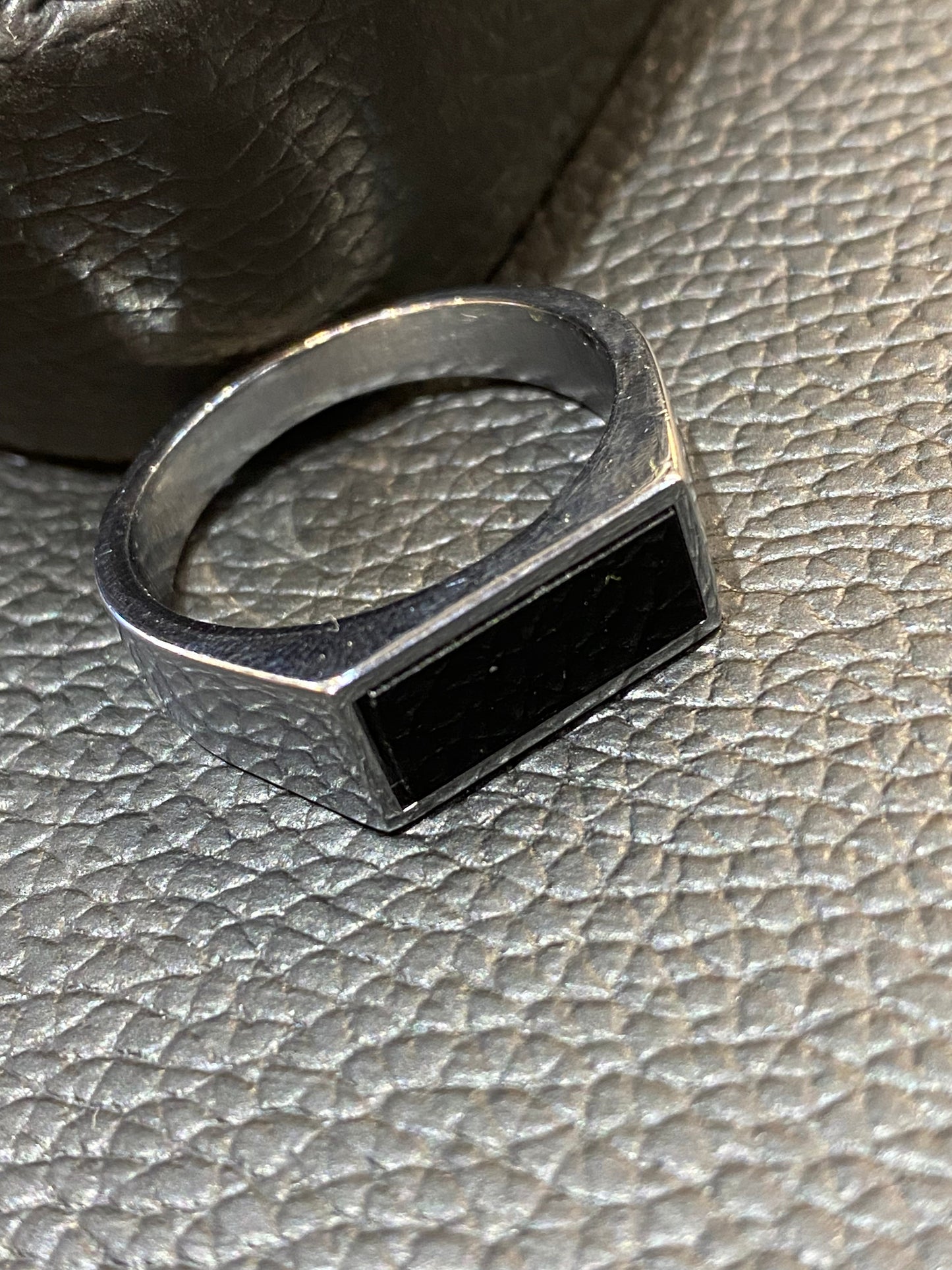 Silver Black Men’s Ring 85974