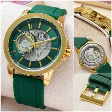 MRA Green Strap Gold Ring Green dial Automatic Men’s Watch 901651