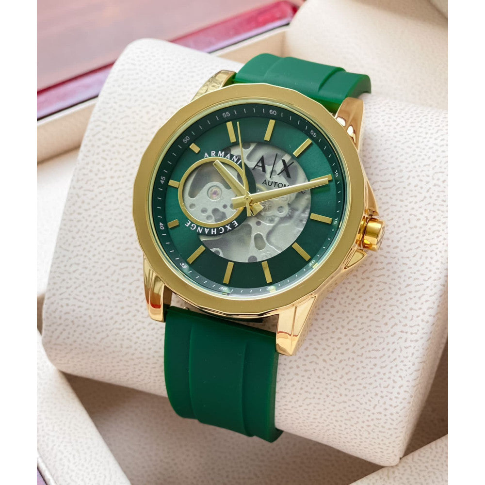 MRA Green Strap Gold Ring Green dial Automatic Men’s Watch 901651