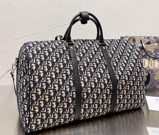 OID DIO DD Blue White Printed Duffel Bag 988308