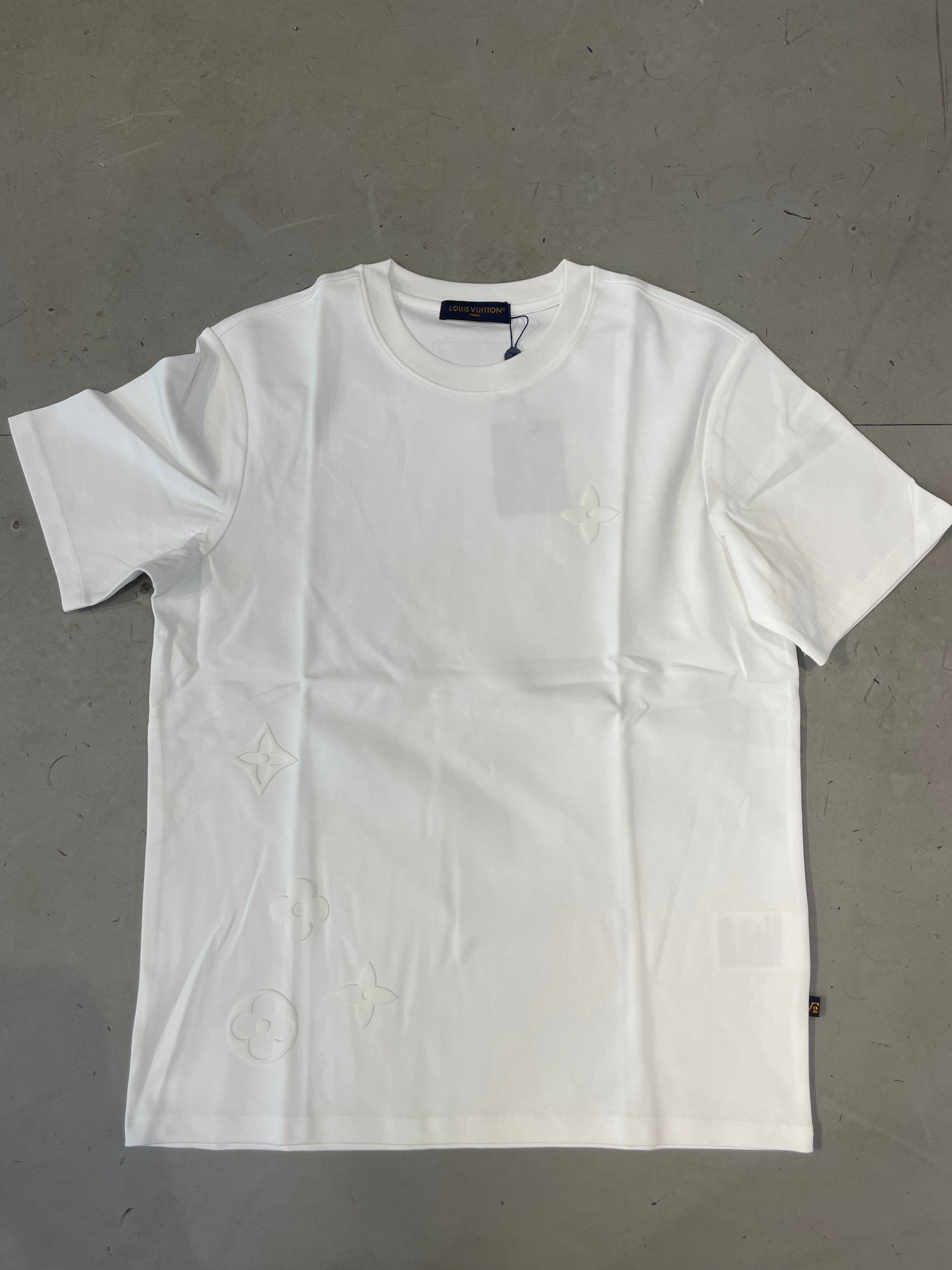 UOL LOU White Colour Logo Patch Imported Unisex Oversize T-shirt YB517
