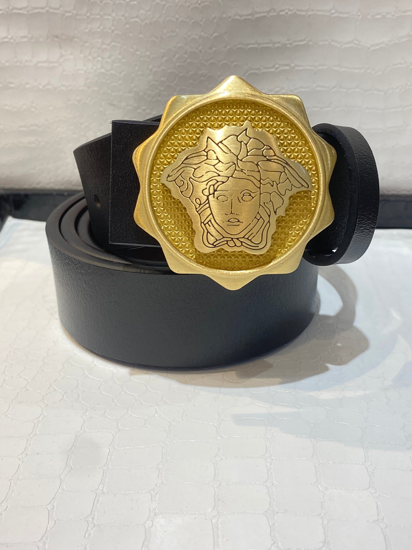 REV VER Gold Buckle With Black Brown Double Side Strap Men’s Imported Belt 987241