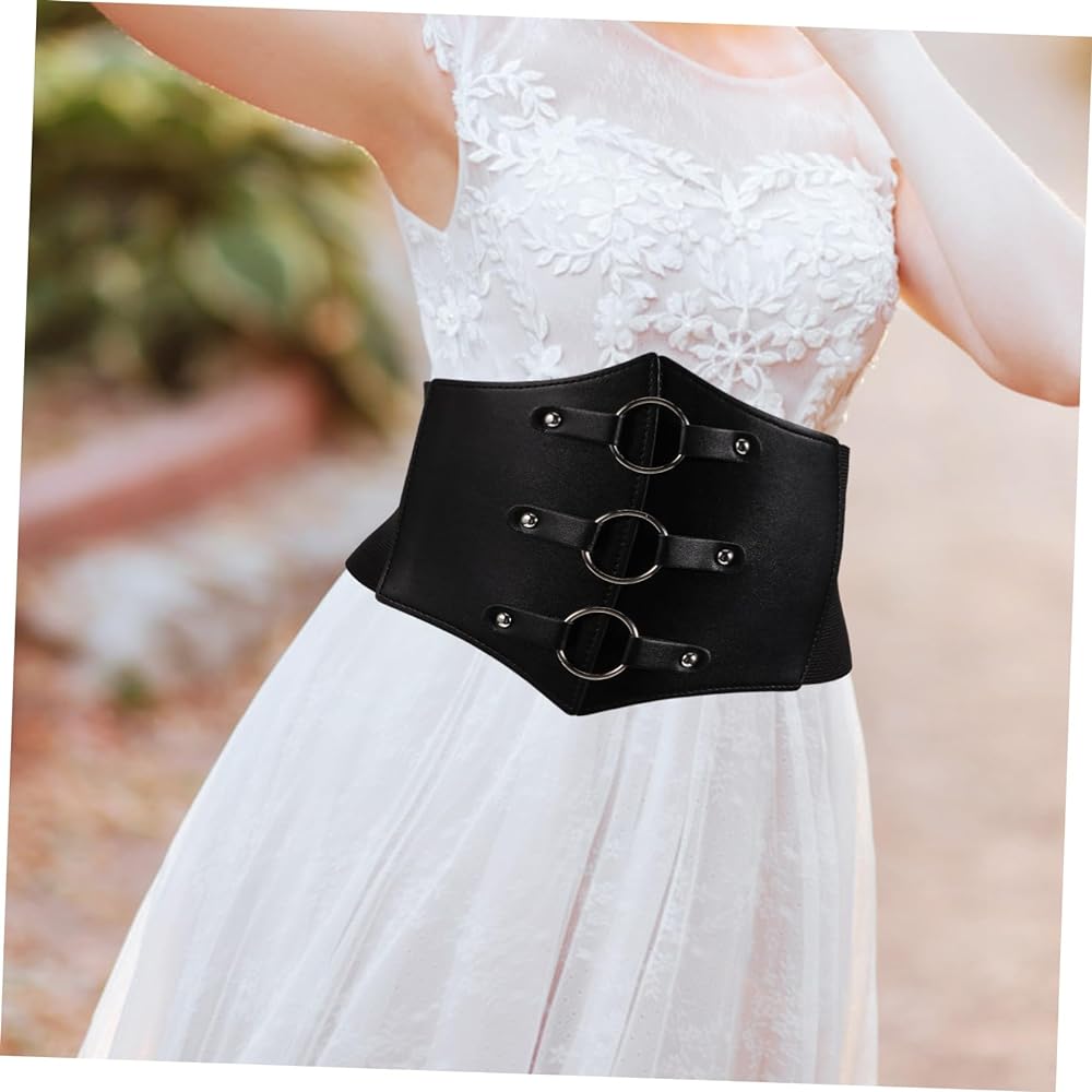 Women Leather Gold Black Colour Corset Belt 987275