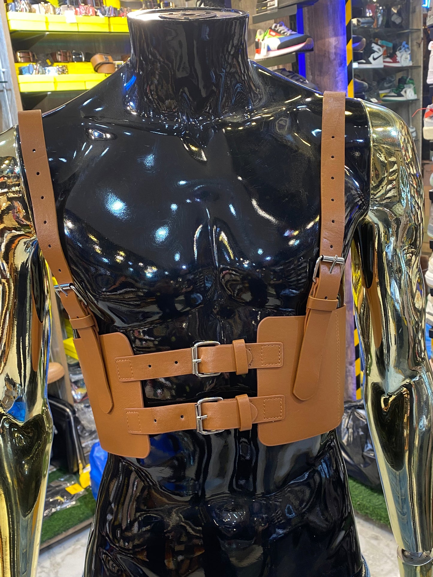 Women Leather Tan Colour Corset Belt 987277