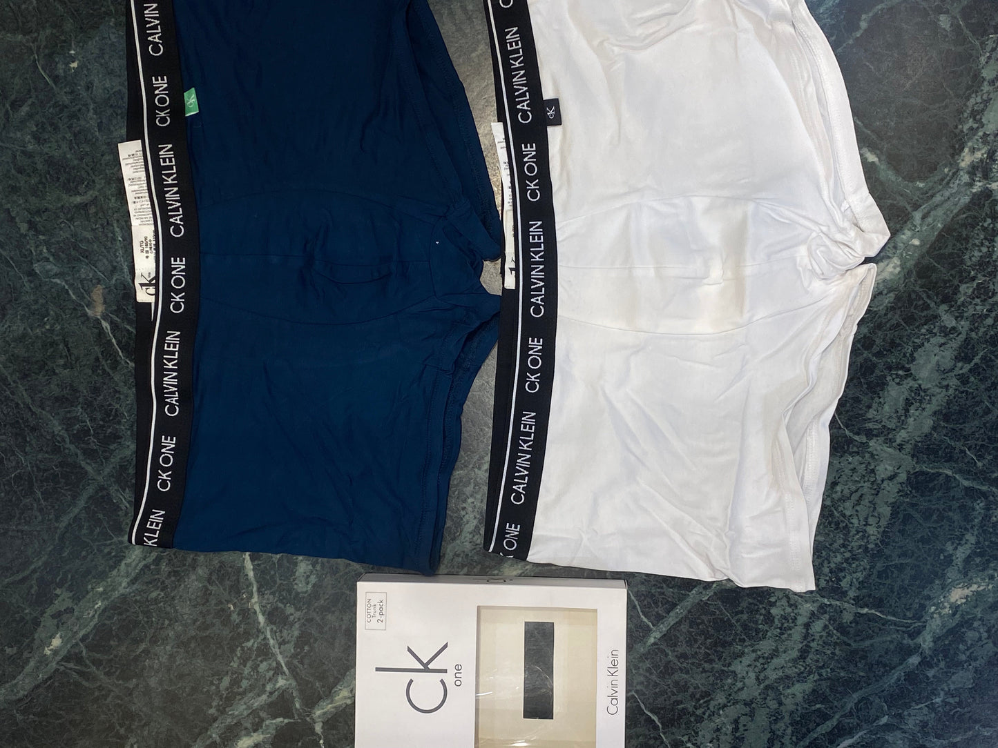 LAC CAL Teal Blue And White Colour Men Cotton Trunk Pack Of 2 Piece 987414