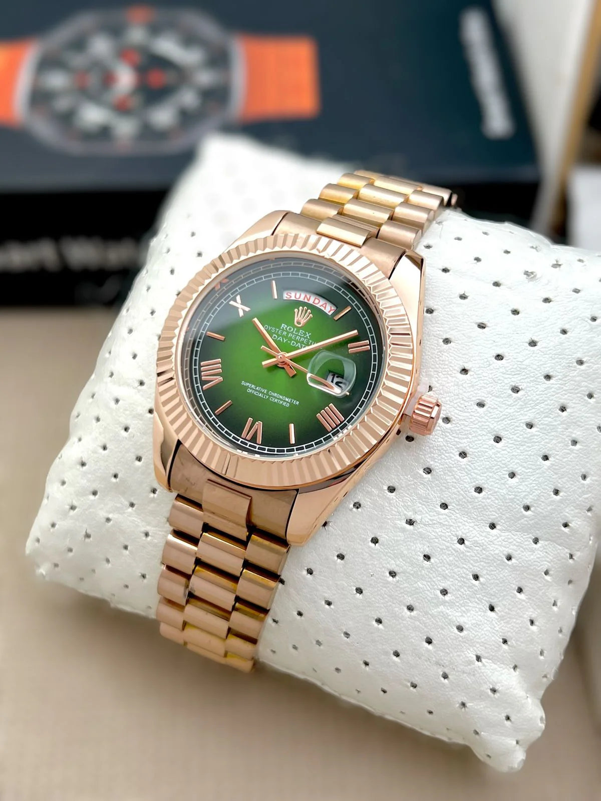 Lor Copper Chain Brown Dial Men's Watch 989781