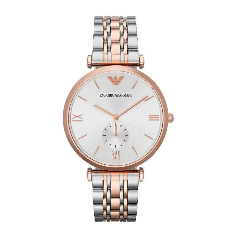 MRA Silver Copper Chain White Copper Ring Dial Chronograph Working Men’s Watch 989838