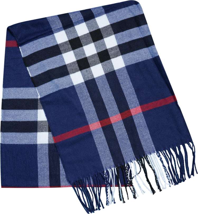 Rub Bur Navy Blue Black Colour Unisex Stole 987230