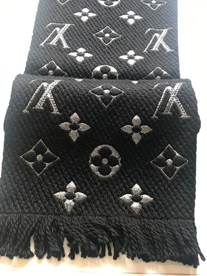 UOL LOU Black Silver Colour Double Side Heavy Quality Unisex Scarf 987233