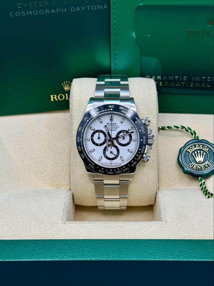 Lor Silver Chain Black Ring White dial Automatic Men Watch 989865