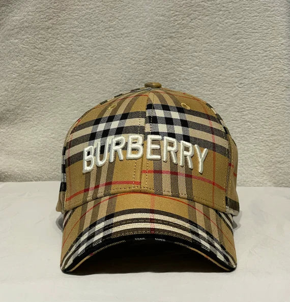 RUB BUR Beige Check Imported Unisex Cap 987986