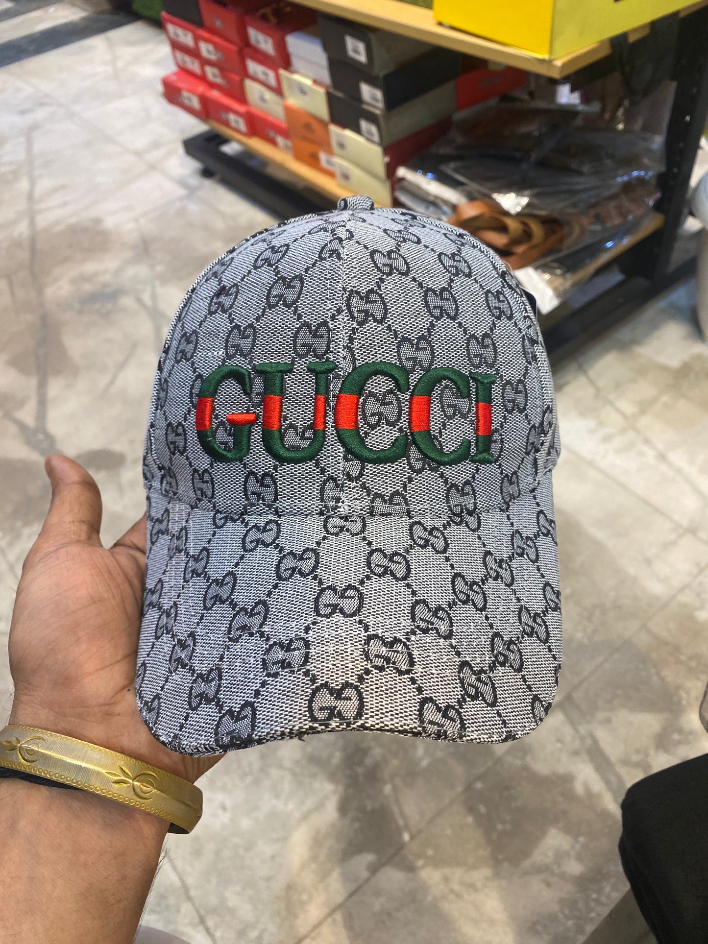 CUG GUC Apricot Green Red Embroidery Imported Unisex Cap 987994