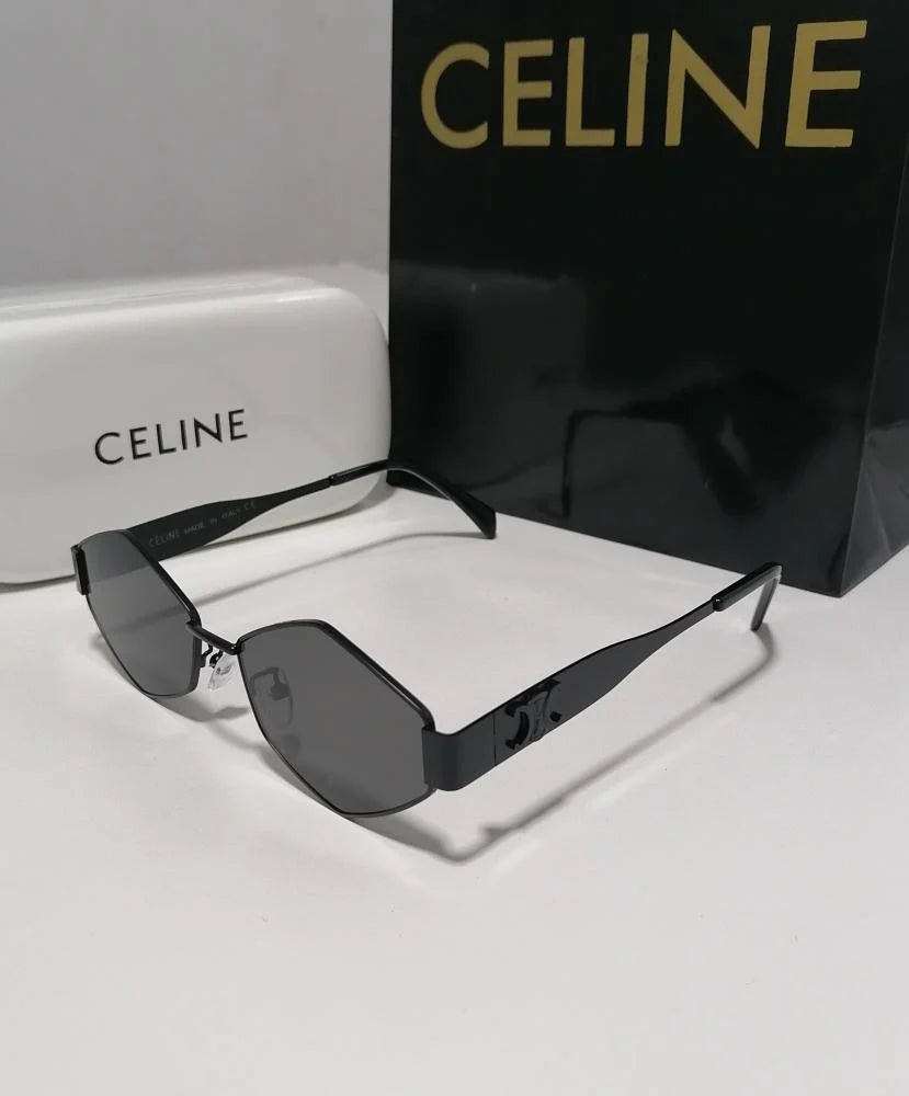 LEC Black Frame Black Shade Premium Quality Unisex Sunglass SUN087