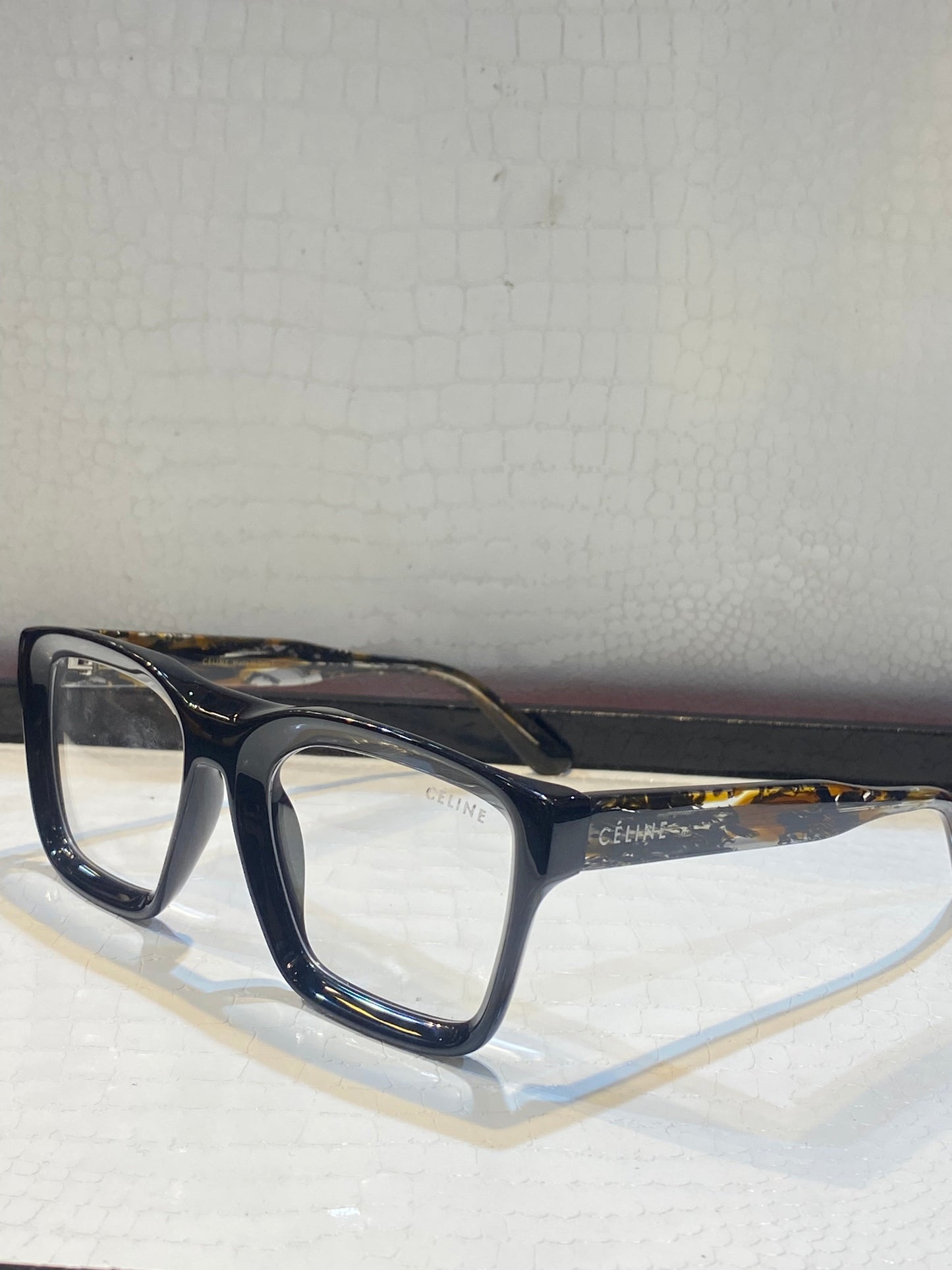 LEC CEL Black Frame Transparent Shade Unisex Sunglass EP008 54 22 145 C1